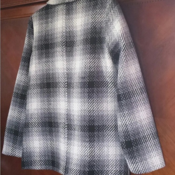 NWT! Women's Coat Piperlime By Pim + Larkin -black, white, gray plaid Medium - Picture 7 of 9